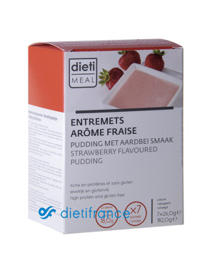 Protein Creme-Dessert mit Erdbeer-Geschmack