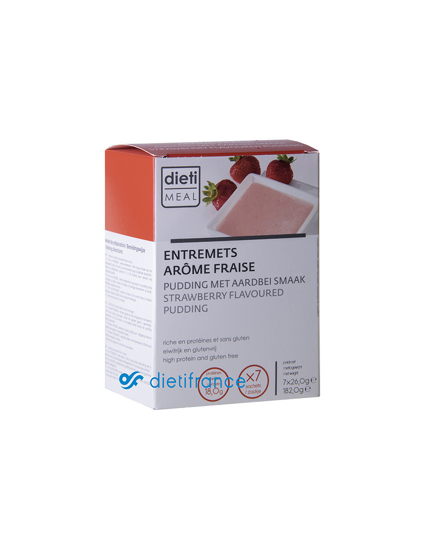 Protein Creme-Dessert mit Erdbeer-Geschmack