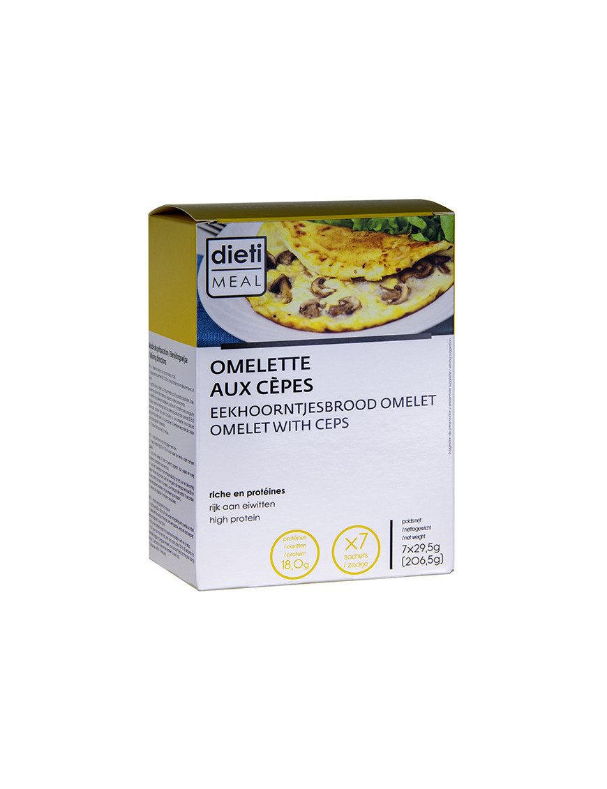 Eiweiß-Omelette mit Steinpilzen