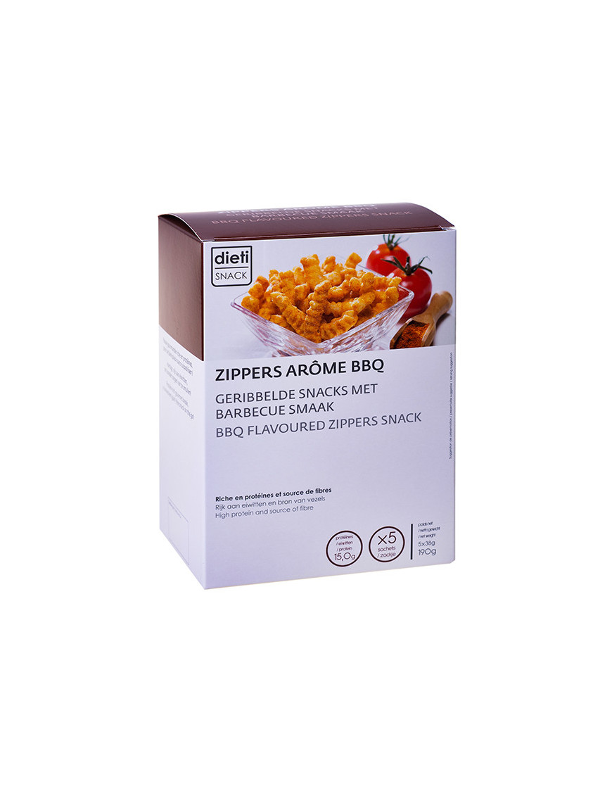 Protein Zipper-Chips mit BBQ-Geschmack