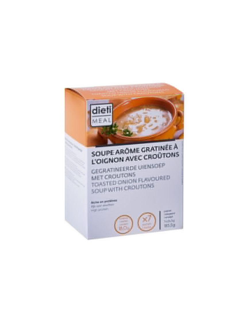 Französische Protein Zwiebelsuppe