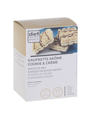 Protein-Waffeln mit Kekse und Sahnegeschmack